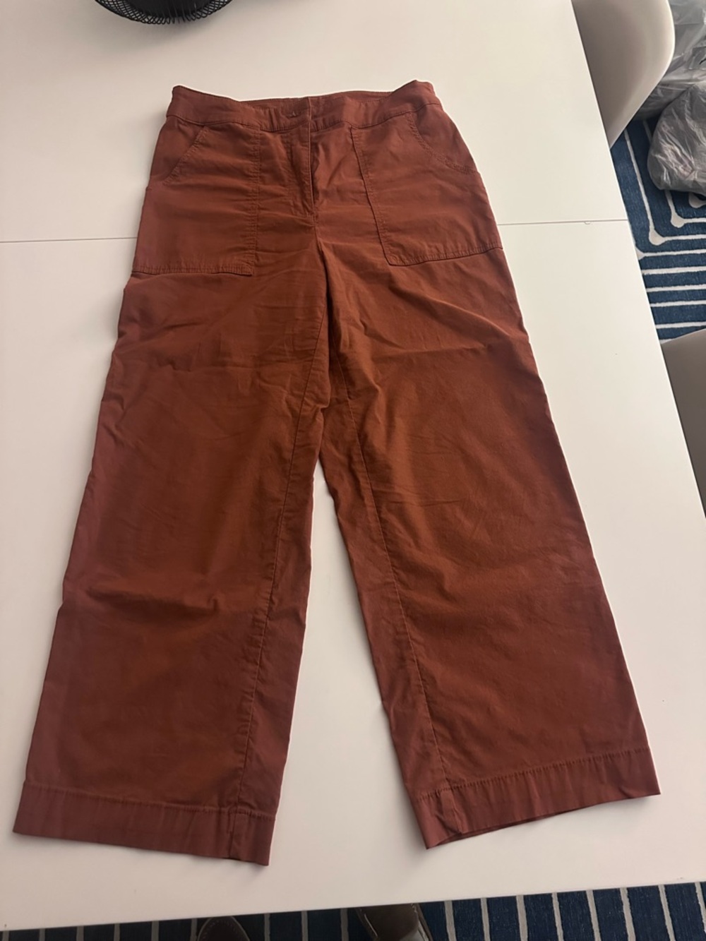 Nicole Miller Cropped Hi-Rise Straight Leg Pants